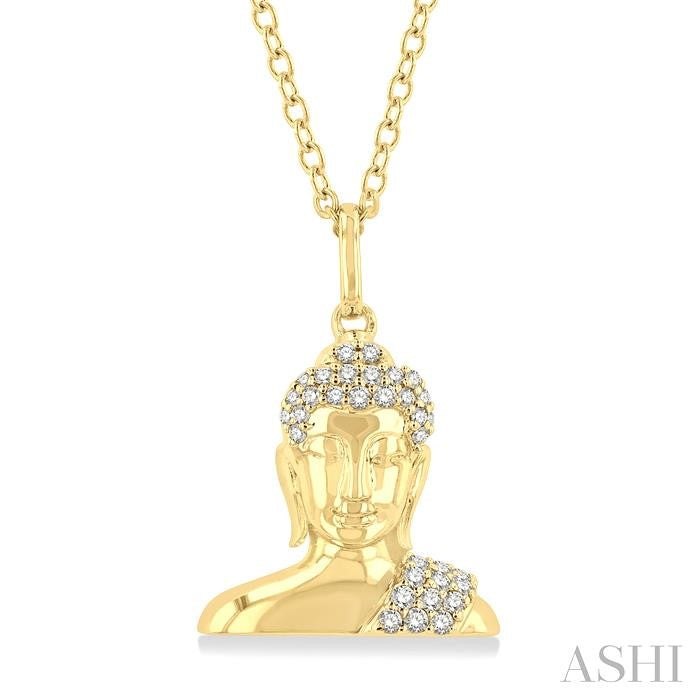 ASHI Buddha Petite Diamond Fashion Pendant 648F8PPTSPDYG