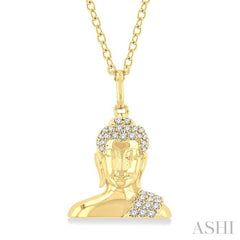 ASHI Buddha Petite Diamond Fashion Pendant 648F8PPTSPDYG