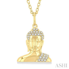 ASHI Buddha Petite Diamond Fashion Pendant 648F8PPTSPDYG