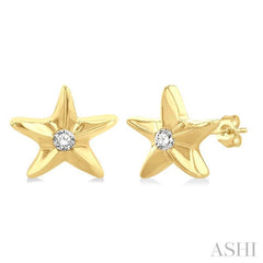 ASHI Starfish Petite Diamond Fashion Earrings 648H9PPTSERYG