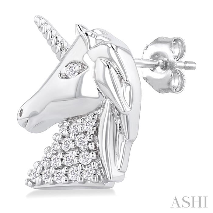 ASHI Unicorn Petite Diamond Fashion Earrings 648K8PPTSERWG