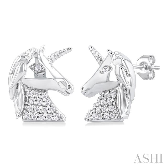 ASHI Unicorn Petite Diamond Fashion Earrings 648K8PPTSERWG