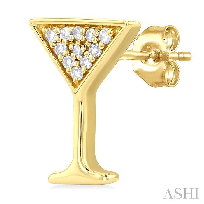 ASHI Martini Glass Petite Diamond Fashion Earrings 648M9PPTSERYG