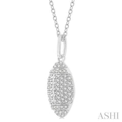 ASHI Football Petite Diamond Fashion Pendant 648N6PPTSPDWG