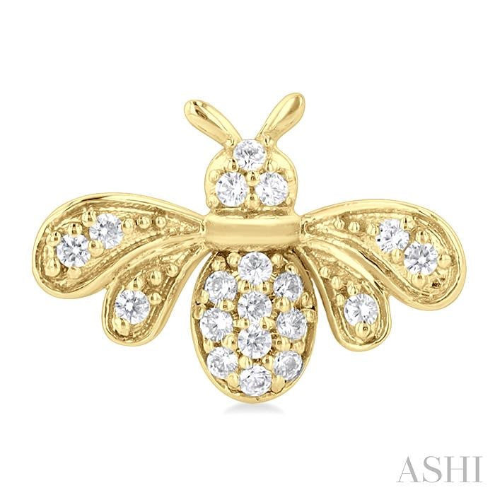 ASHI Bumble Bee Petite Diamond Fashion Earrings 648Q8PPTSERYG