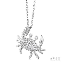 ASHI Crab Petite Diamond Fashion Pendant 648S8PPTSPDWG
