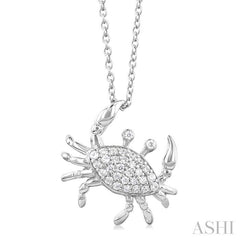 ASHI Crab Petite Diamond Fashion Pendant 648S8PPTSPDWG