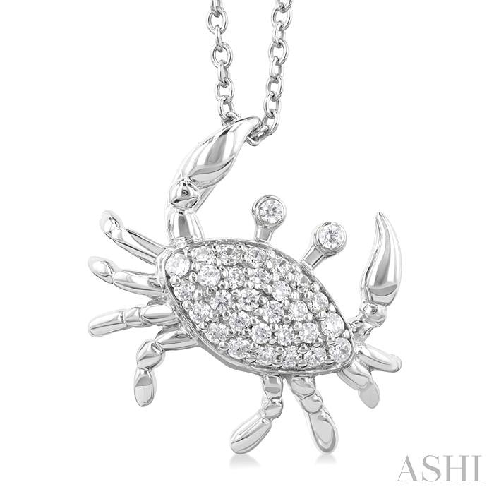 ASHI Crab Petite Diamond Fashion Pendant 648S8PPTSPDWG