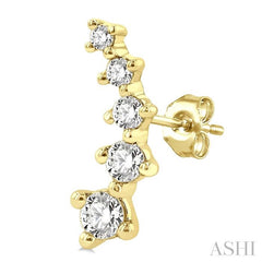 ASHI Petite Diamond Fashion Ear Climbers 649C6PPFGERYG