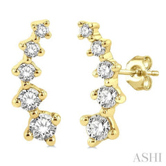 ASHI Petite Diamond Fashion Ear Climbers 649C6PPFGERYG
