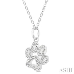 ASHI Dog Paw Petite Diamond Fashion Pendant 649D8PPTSPDWG