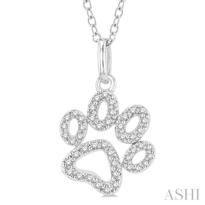 ASHI Dog Paw Petite Diamond Fashion Pendant 649D8PPTSPDWG