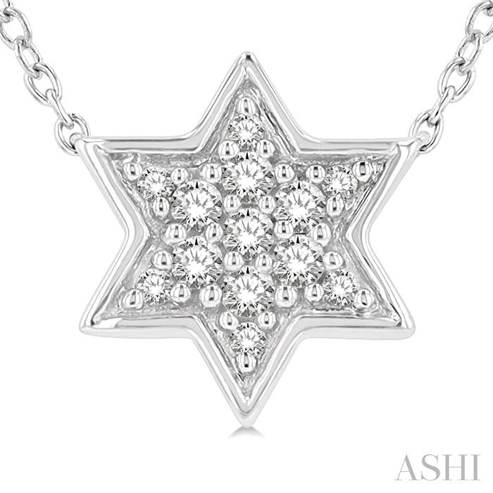 ASHI Star Of David Petite Diamond Fashion Pendant 649E8PPTSPDWG