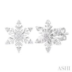 ASHI Snowflake Petite Diamond Fashion Earrings 649L8PPTSERWG