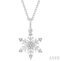 ASHI Snowflake Petite Diamond Fashion Pendant 649L8PPTSPDWG