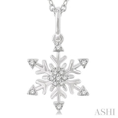 ASHI Snowflake Petite Diamond Fashion Pendant 649L8PPTSPDWG