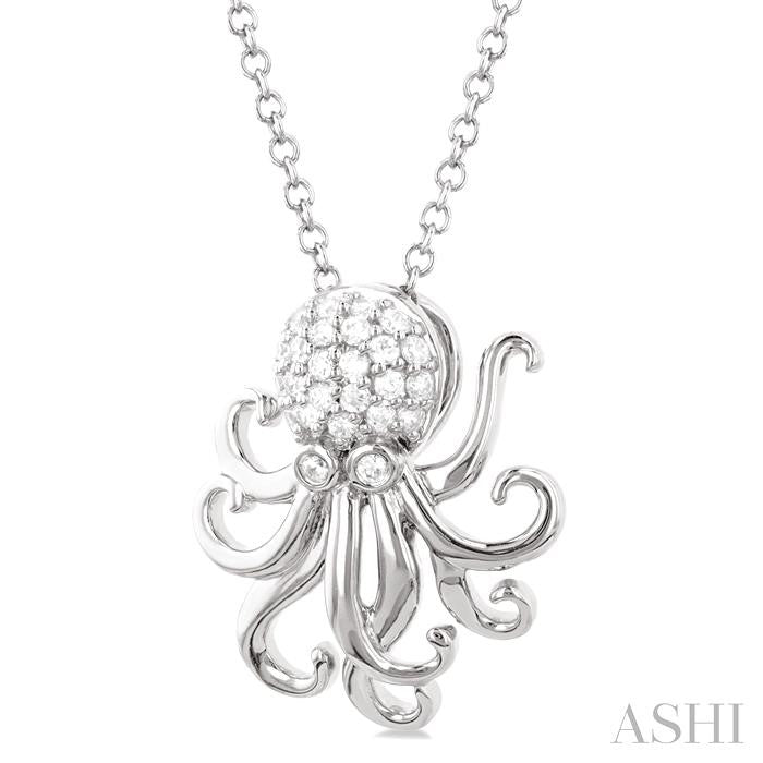 ASHI Octopus Petite Diamond Fashion Pendant 649R8PPTSPDWG