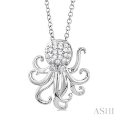 ASHI Octopus Petite Diamond Fashion Pendant 649R8PPTSPDWG