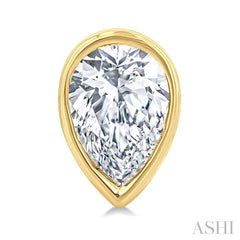 ASHI Pear Shape Bezel Set Petite Diamond Fashion Earrings 649S7PPTGERYG-PR