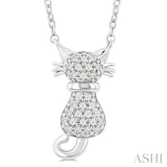 ASHI Cat Petite Diamond Fashion Pendant 649T8PPTSPDWG