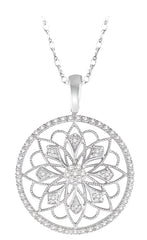 Parkplace Jewelers Floral Circle Diamond Fashion Pendant 98567PPTSPDWG