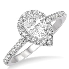 Parkplace Jewelers Pear Shape Semi-Mount Halo Diamond Engagement Ring 243G6PPFHWG-SM