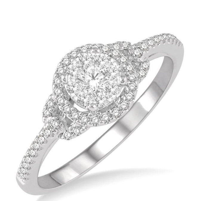 Parkplace Jewelers Round Shape Halo Lovebright Diamond Engagement Ring 19485PPFVWG-LE