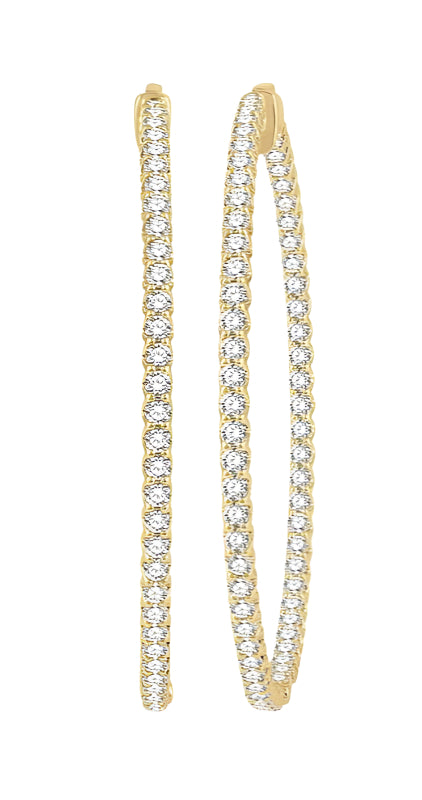 Parkplace Jewelers Inside-Out Diamond Hoop Earrings 629C0PPFGERYG-4.00