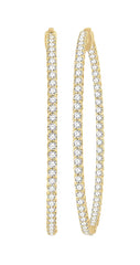 Parkplace Jewelers Inside-Out Diamond Hoop Earrings 629C0PPFGERYG-4.00