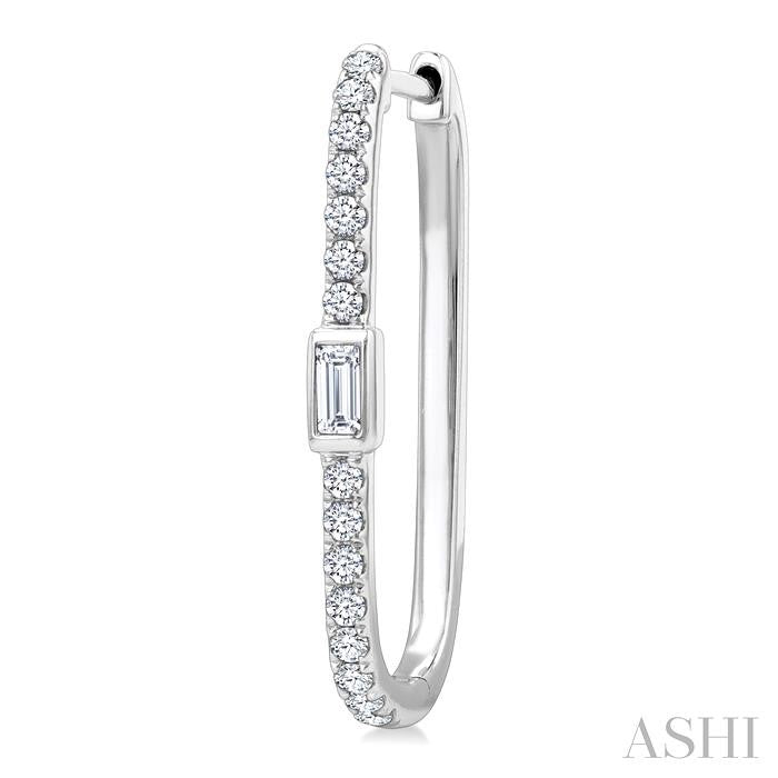 ASHI Rectangle Shape Diamond Fashion Hoop Earrings 660U4PPFGERWG-RCT