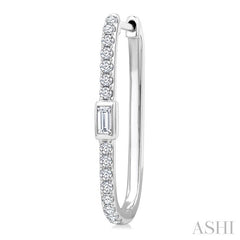 ASHI Rectangle Shape Diamond Fashion Hoop Earrings 660U4PPFGERWG-RCT