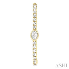 ASHI Oval Shape Diamond Fashion Hoop Earrings 660U4PPFGERYG-OV