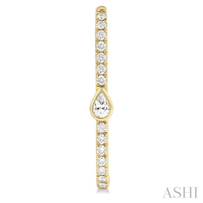 ASHI Pear Shape Diamond Fashion Hoop Earrings 660U4PPFGERYG-PR