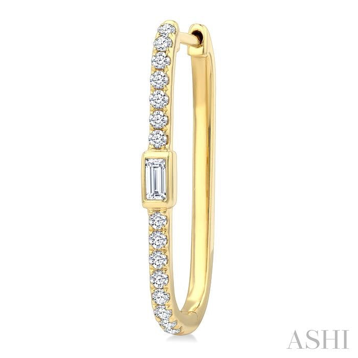 ASHI Rectangle Shape Diamond Fashion Hoop Earrings 660U4PPFGERYG-RCT