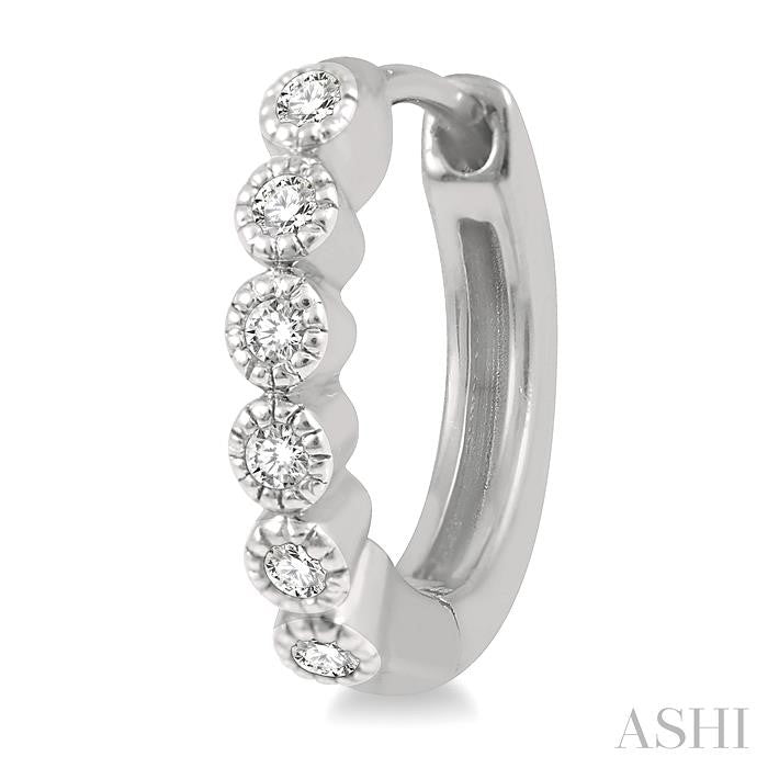 ASHI Petite Diamond Huggie Fashion Earrings 660V8PPTSERWG