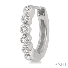 ASHI Petite Diamond Huggie Fashion Earrings 660V8PPTSERWG