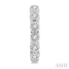 ASHI Petite Diamond Huggie Fashion Earrings 660V8PPTSERWG