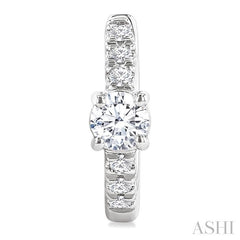 ASHI Round Shape Petite Diamond Fashion Huggie Earrings 660X4PPFGERWG-RD