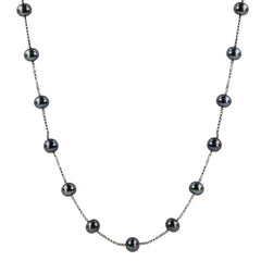 Parkplace Pearls Sterling Silver Freshwater Pearl Necklace 661557/BLK