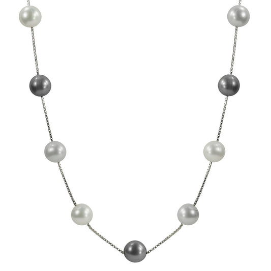 Parkplace Pearls Sterling Silver Freshwater Pearl Necklace 661559/BWG