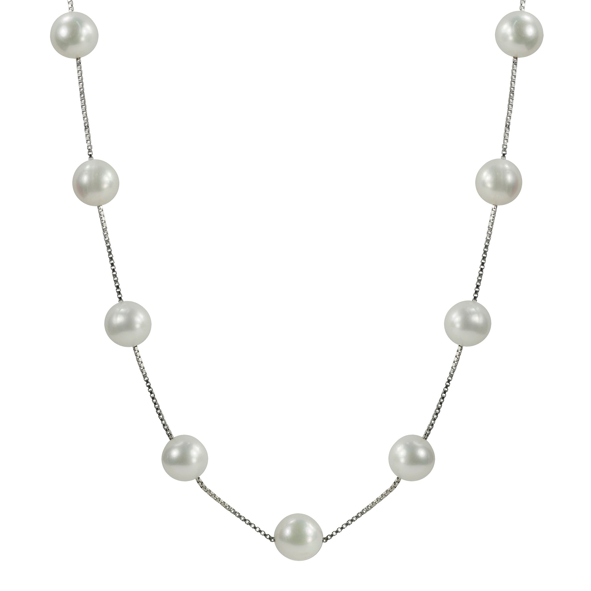Parkplace Pearls Sterling Silver Freshwater Pearl Necklace 661559