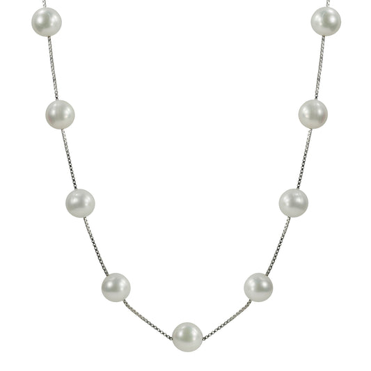 Parkplace Pearls Sterling Silver Freshwater Pearl Necklace 661559