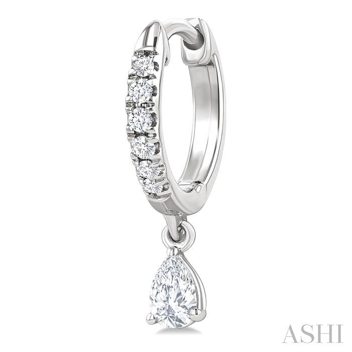 ASHI Pear Shape Petite Diamond Fashion Huggie Earrings 661X4PPFGERWG-PR