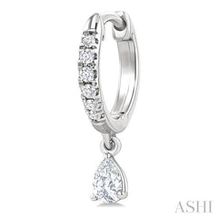 ASHI Pear Shape Petite Diamond Fashion Huggie Earrings 661X4PPFGERWG-PR