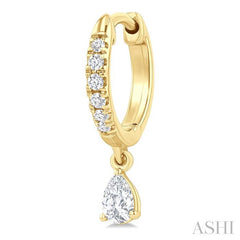 ASHI Pear Shape Petite Diamond Fashion Huggie Earrings 661X4PPFGERYG-PR