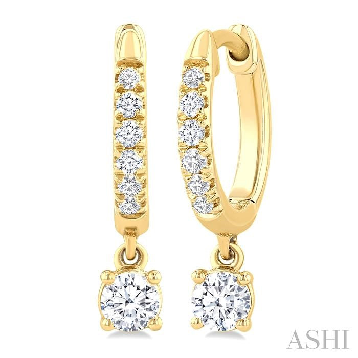 ASHI Round Shape Petite Diamond Fashion Huggie Earrings 661X4PPFGERYG-RD