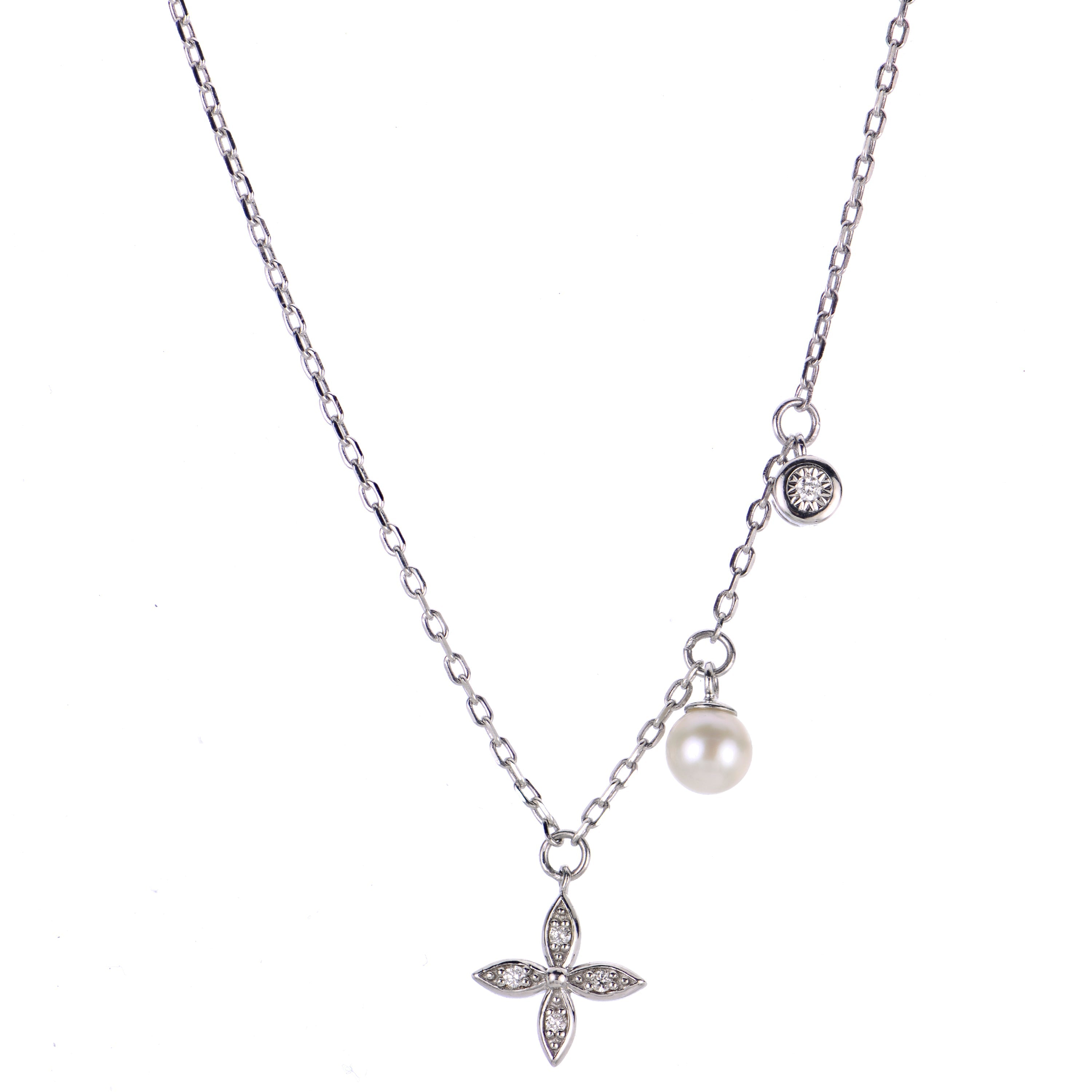 Parkplace Pearls Sterling Silver Freshwater Pearl Necklace 662438/FWAA