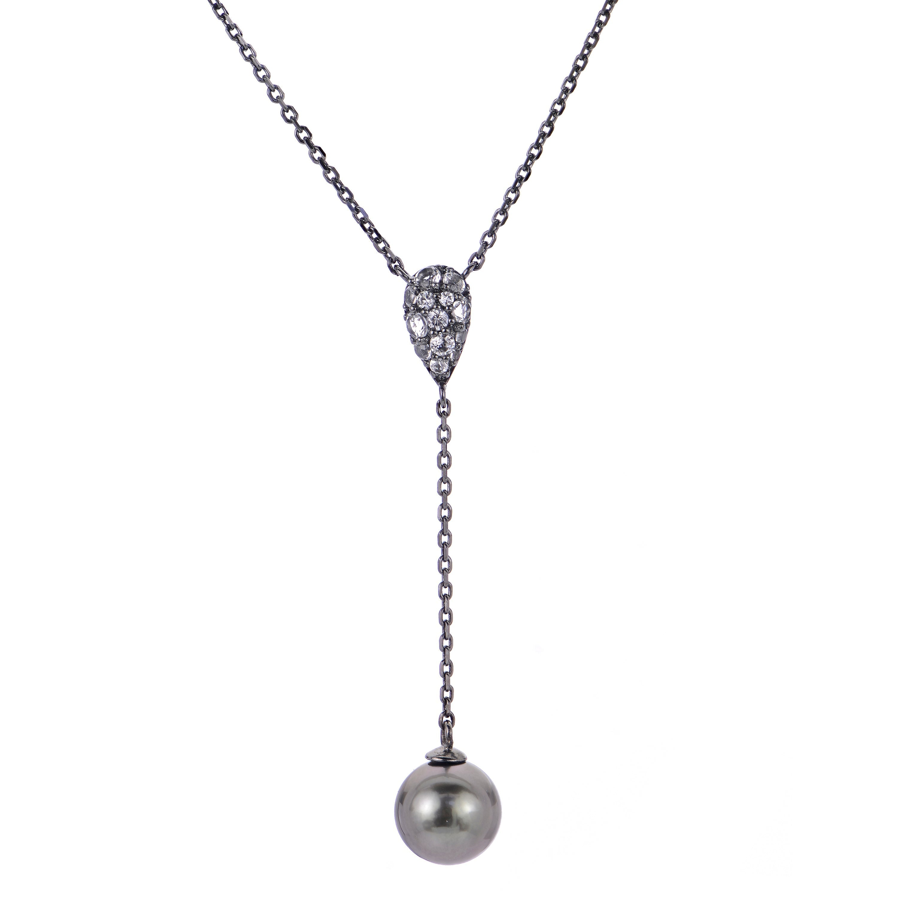 Parkplace Pearls Sterling Silver Tahitian Pearl Necklace 662588/B