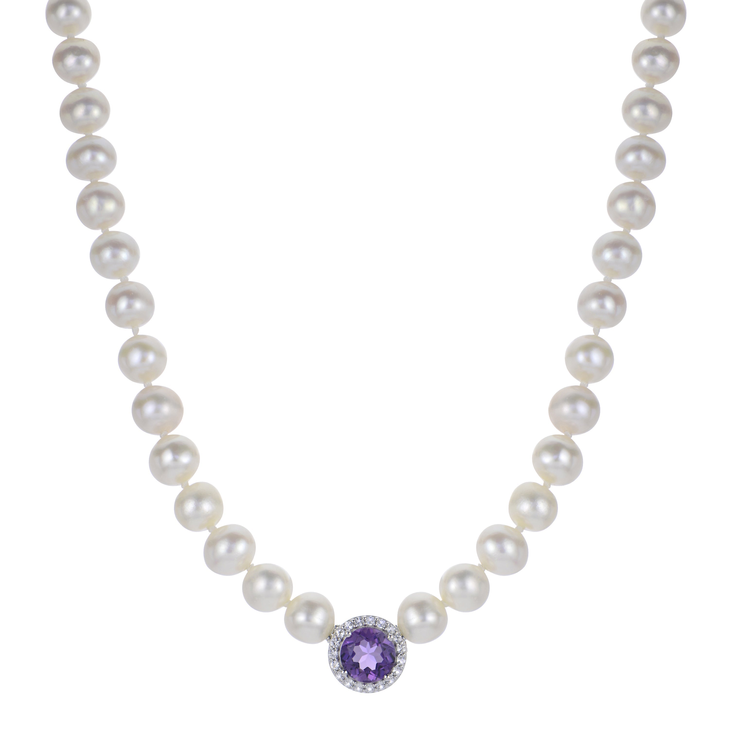 Parkplace Pearls Sterling Silver Freshwater Pearl Necklace 662944/AM