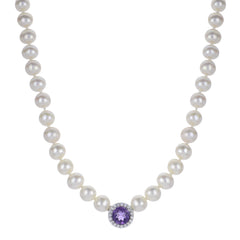 Parkplace Pearls Sterling Silver Freshwater Pearl Necklace 662944/AM